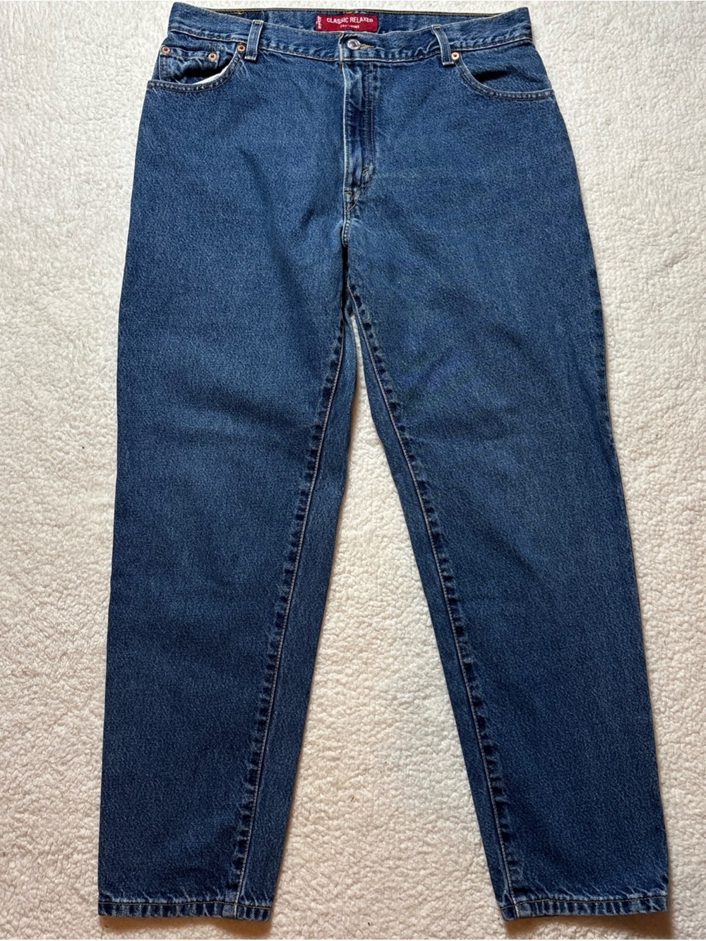 VTG Levis 550 Classic Relaxed Fit Tapered Leg Mom Jeans Blue Denim Size 16 MIS M